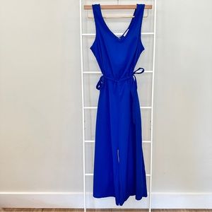 Cinched Waist Jumpsuit with Cropped Leg